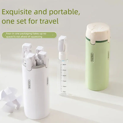 4-in-1 Travel Shampoo Dispenser | Portable Cosmetic Storage Bottle | Compact & Leak-Proof
