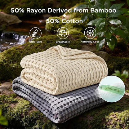 cooling-bamboo-waffle-blanket-soft-breathable-throw-for-hot-sleepers