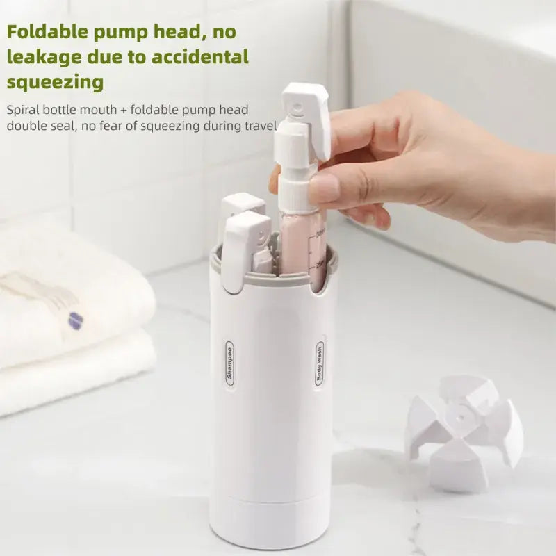 4-in-1 Travel Shampoo Dispenser | Portable Cosmetic Storage Bottle | Compact & Leak-Proof