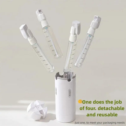 4-in-1 Travel Shampoo Dispenser | Portable Cosmetic Storage Bottle | Compact & Leak-Proof