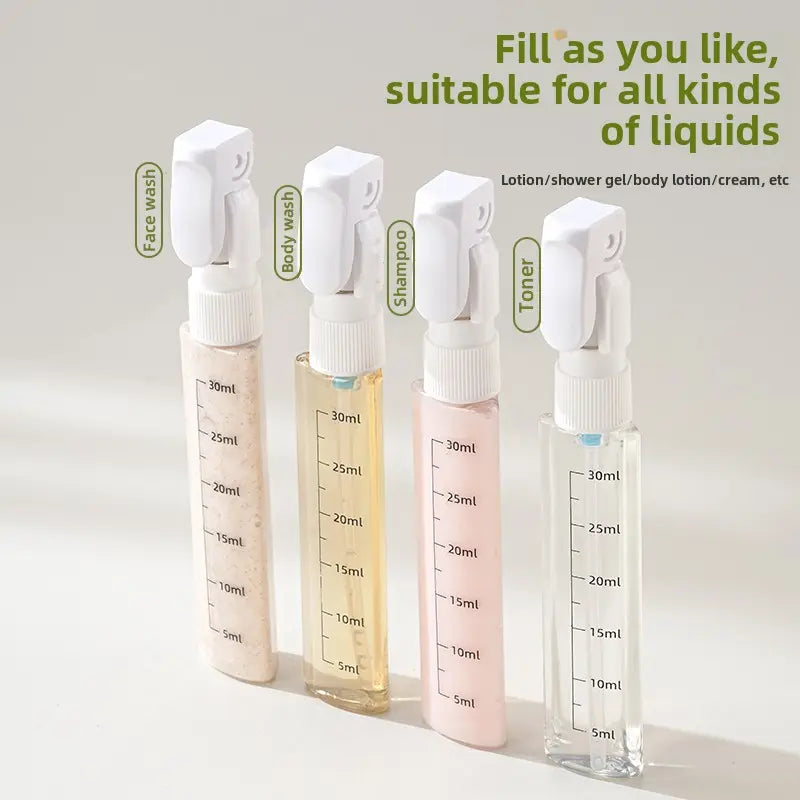4-in-1 Travel Shampoo Dispenser | Portable Cosmetic Storage Bottle | Compact & Leak-Proof
