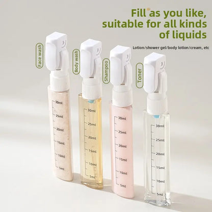 4-in-1 Travel Shampoo Dispenser | Portable Cosmetic Storage Bottle | Compact & Leak-Proof
