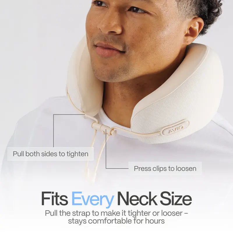 ☁️ Cloud Travel Pillow — 3-Zone Memory Foam Neck Pillow, Cooling Fabric, Packable Capsule