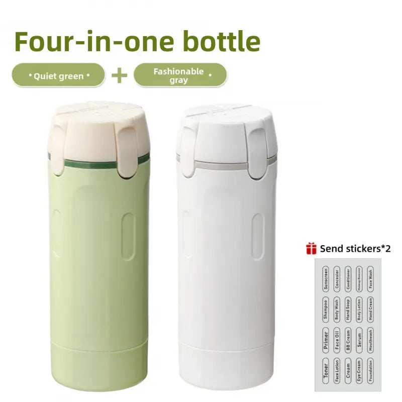 4-in-1 Travel Shampoo Dispenser | Portable Cosmetic Storage Bottle | Compact & Leak-Proof